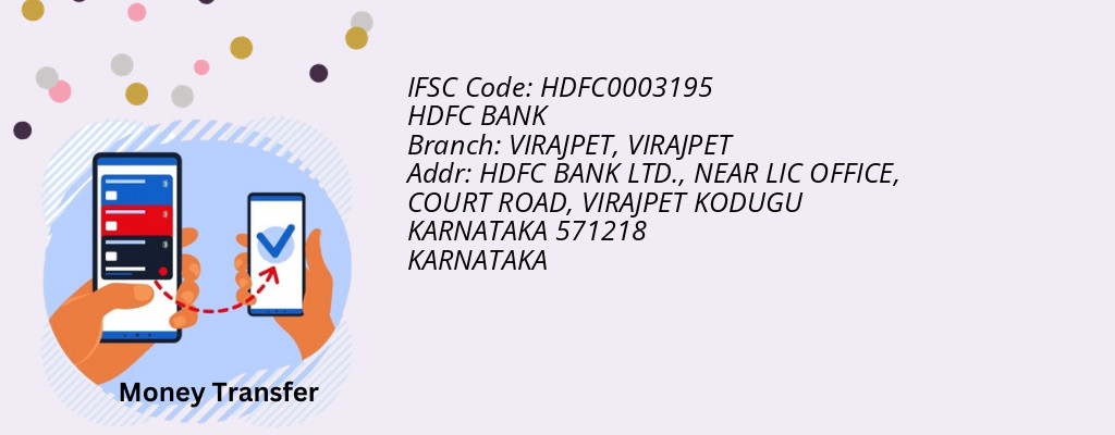 Find HDFC BANK IFSC Code VIRAJPET - VIRAJPET Branch