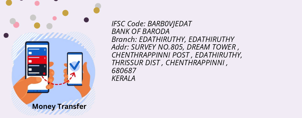 Find BANK OF BARODA IFSC Code EDATHIRUTHY - EDATHIRUTHY Branch