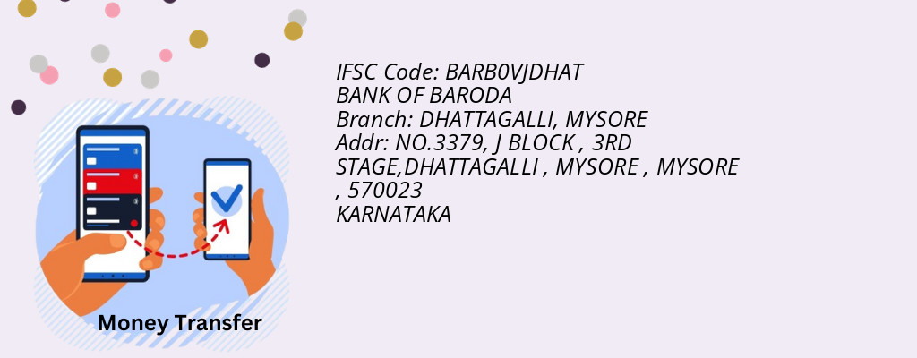 Find BANK OF BARODA IFSC Code MYSORE - DHATTAGALLI Branch