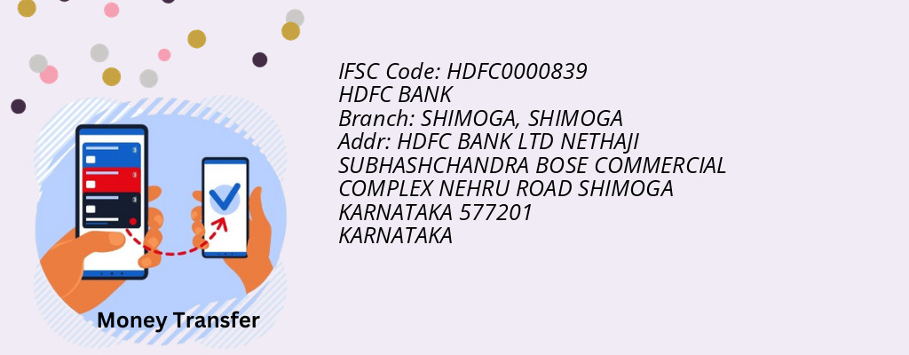 Find HDFC BANK IFSC Code SHIMOGA - SHIMOGA Branch
