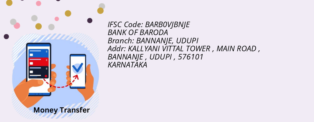 Find BANK OF BARODA IFSC Code UDUPI - BANNANJE Branch