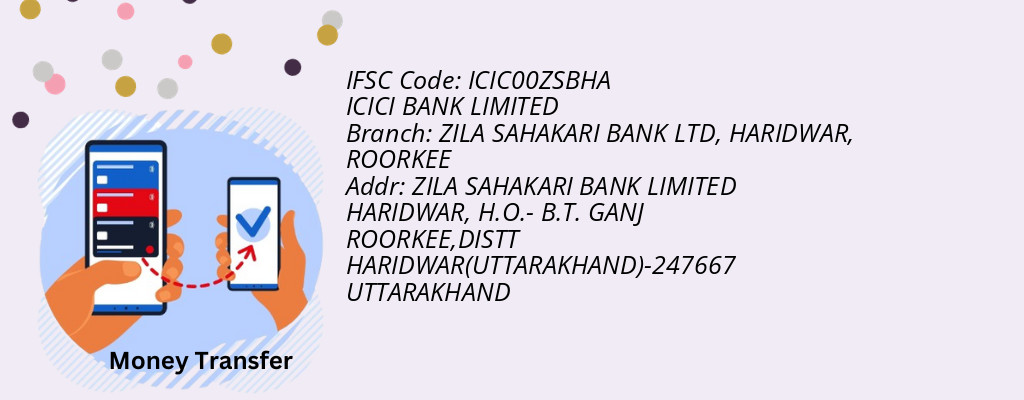 Find ICICI BANK IFSC Code ROORKEE - ZILA SAHAKARI BANK LTD, HARIDWAR Branch