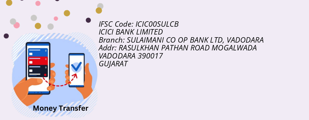 Find ICICI BANK IFSC Code VADODARA - SULAIMANI CO OP BANK LTD Branch Find ICICI BANK IFSC Code VADODARA - SULAIMANI CO OP BANK LTD Branch