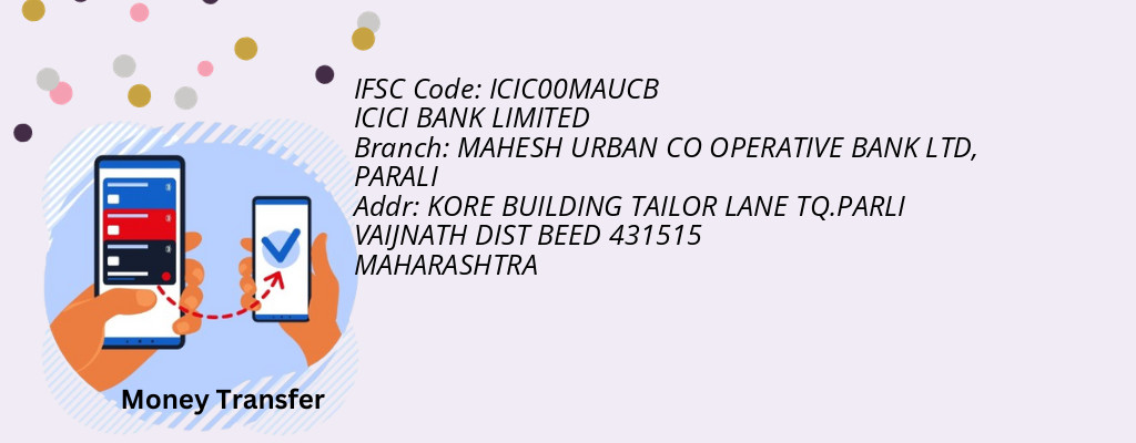 Find ICICI BANK IFSC Code PARALI - MAHESH URBAN CO OPERATIVE BANK LTD Branch Find ICICI BANK IFSC Code PARALI - MAHESH URBAN CO OPERATIVE BANK LTD Branch