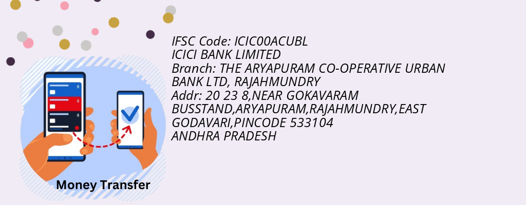 Find ICICI BANK IFSC Code RAJAHMUNDRY - THE ARYAPURAM CO-OPERATIVE URBAN BANK LTD Branch Find ICICI BANK IFSC Code RAJAHMUNDRY - THE ARYAPURAM CO-OPERATIVE URBAN BANK LTD Branch