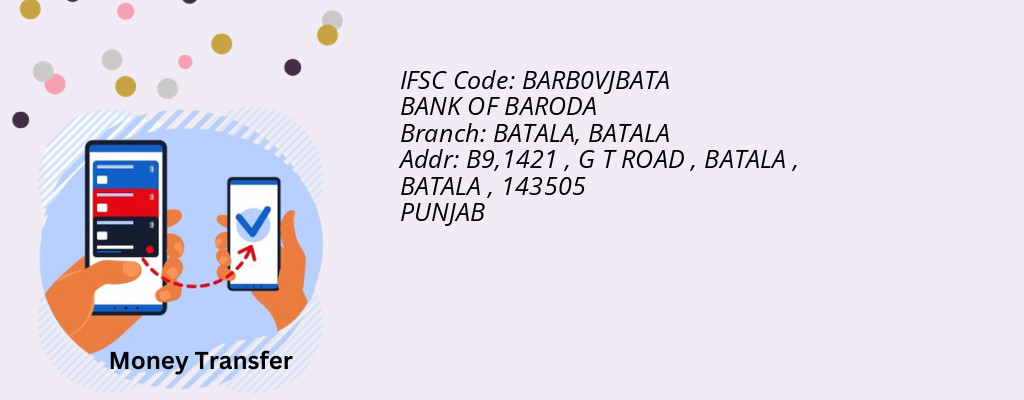 Find BANK OF BARODA IFSC Code BATALA - BATALA Branch
