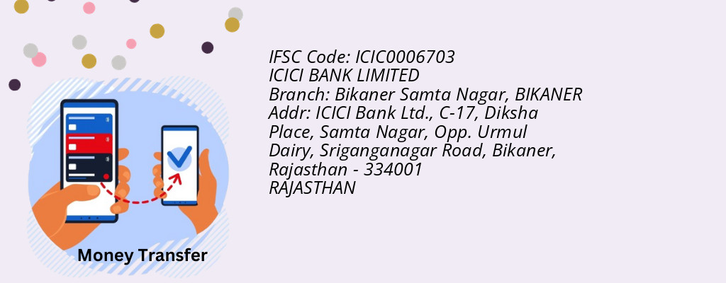 Find ICICI BANK IFSC Code BIKANER - Bikaner Samta Nagar Branch