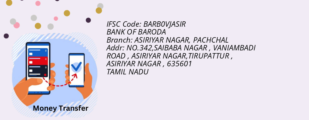 Find BANK OF BARODA IFSC Code PACHCHAL - ASIRIYAR NAGAR Branch