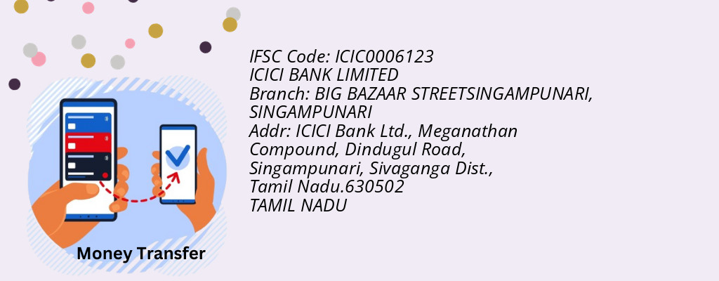 Find ICICI BANK IFSC Code SINGAMPUNARI - BIG BAZAAR STREETSINGAMPUNARI Branch