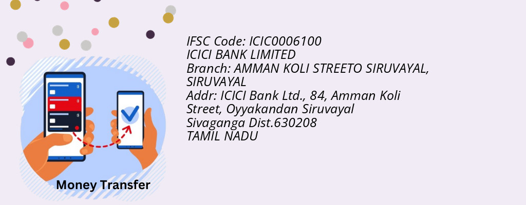 Find ICICI BANK IFSC Code SIRUVAYAL - AMMAN KOLI STREETO SIRUVAYAL Branch