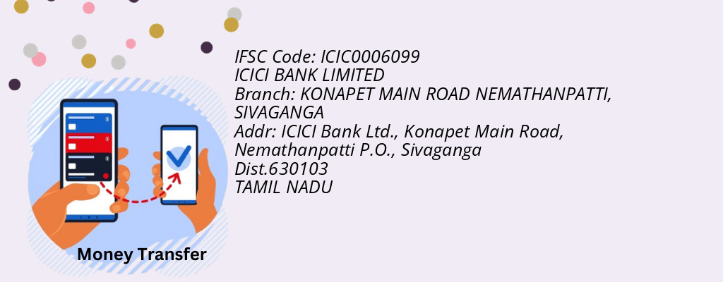 Find ICICI BANK IFSC Code SIVAGANGA - KONAPET MAIN ROAD NEMATHANPATTI Branch
