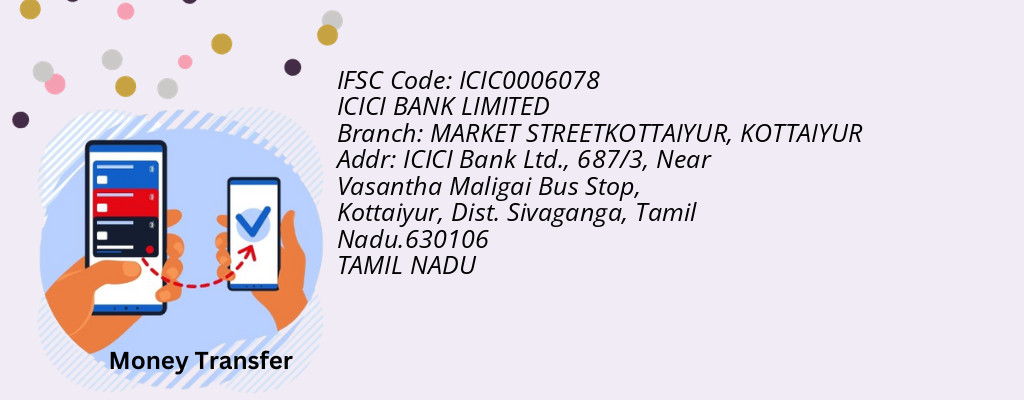 Find ICICI BANK IFSC Code KOTTAIYUR - MARKET STREETKOTTAIYUR Branch