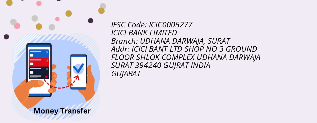 Find ICICI BANK IFSC Code SURAT - UDHANA DARWAJA Branch