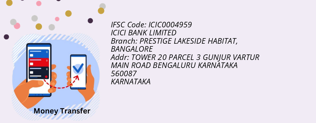 Find ICICI BANK IFSC Code BANGALORE - PRESTIGE LAKESIDE HABITAT Branch Find ICICI BANK IFSC Code BANGALORE - PRESTIGE LAKESIDE HABITAT Branch
