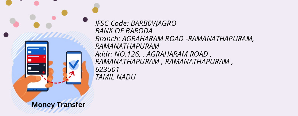 Find BANK OF BARODA IFSC Code RAMANATHAPURAM - AGRAHARAM ROAD -RAMANATHAPURAM Branch