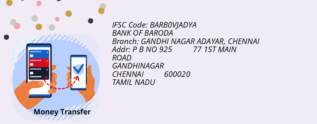 Find BANK OF BARODA IFSC Code CHENNAI - GANDHI NAGAR ADAYAR Branch