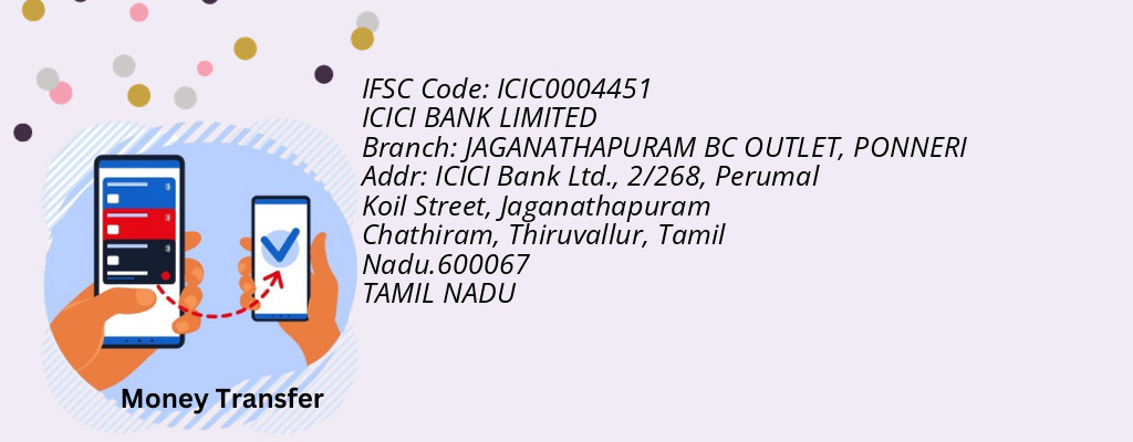 Find ICICI BANK IFSC Code PONNERI - JAGANATHAPURAM BC OUTLET Branch