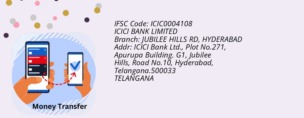 Find ICICI BANK IFSC Code HYDERABAD - JUBILEE HILLS RD Branch