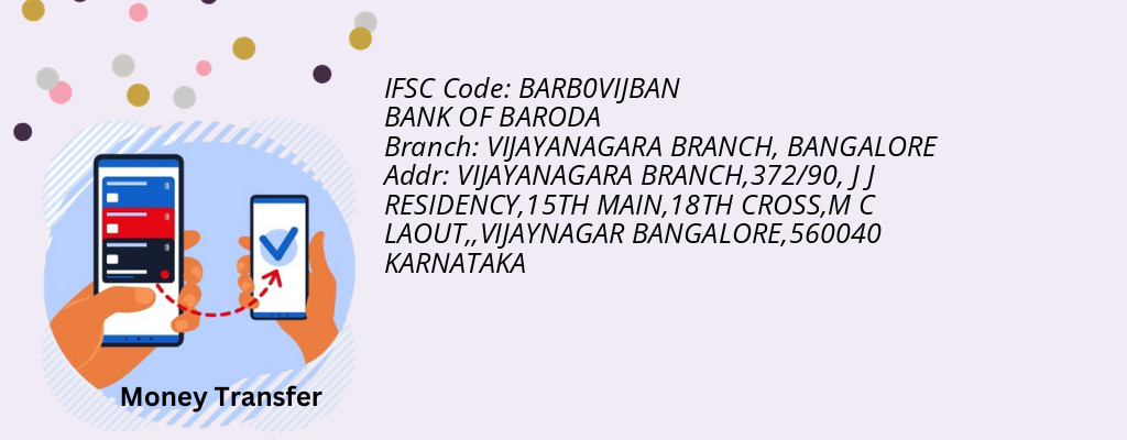 Find BANK OF BARODA IFSC Code BANGALORE - VIJAYANAGARA BRANCH Branch
