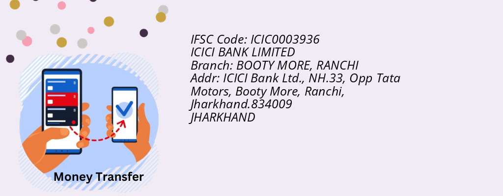 Find ICICI BANK IFSC Code RANCHI - BOOTY MORE Branch