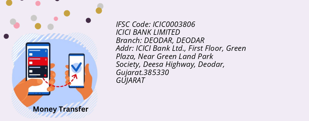 Find ICICI BANK IFSC Code DEODAR - DEODAR Branch