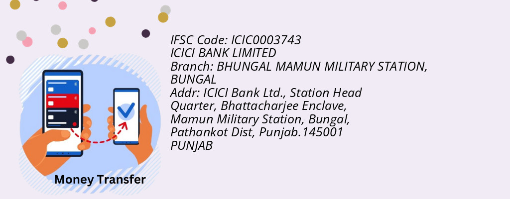 Find ICICI BANK IFSC Code BUNGAL - BHUNGAL MAMUN MILITARY STATION Branch Find ICICI BANK IFSC Code BUNGAL - BHUNGAL MAMUN MILITARY STATION Branch