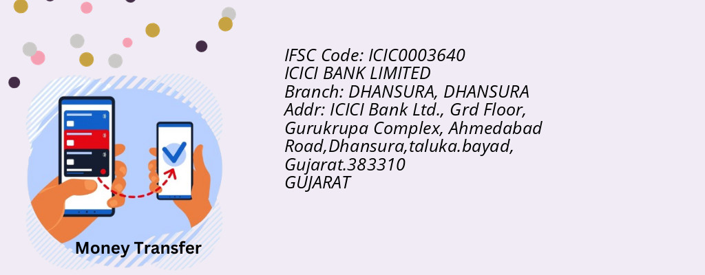 Find ICICI BANK IFSC Code DHANSURA - DHANSURA Branch