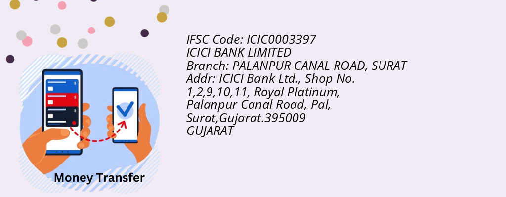 Find ICICI BANK IFSC Code SURAT - PALANPUR CANAL ROAD Branch