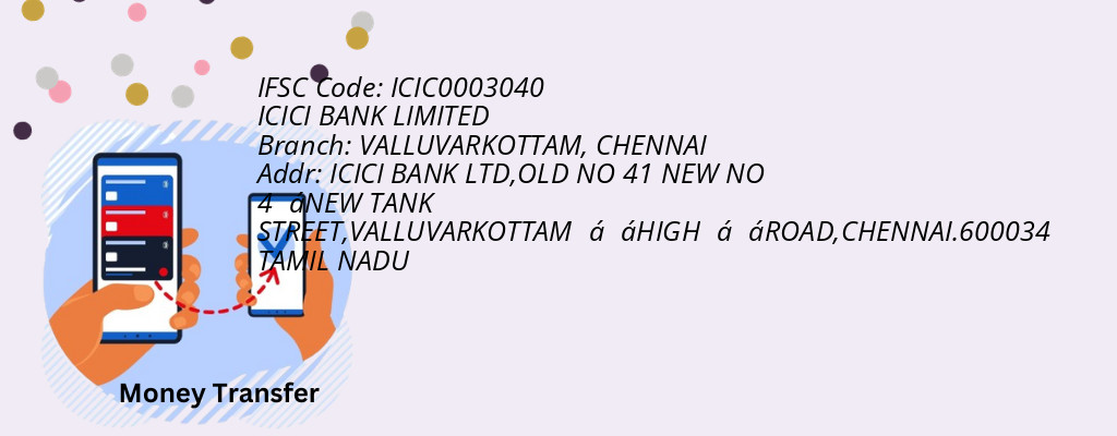 Find ICICI BANK IFSC Code CHENNAI - VALLUVARKOTTAM Branch