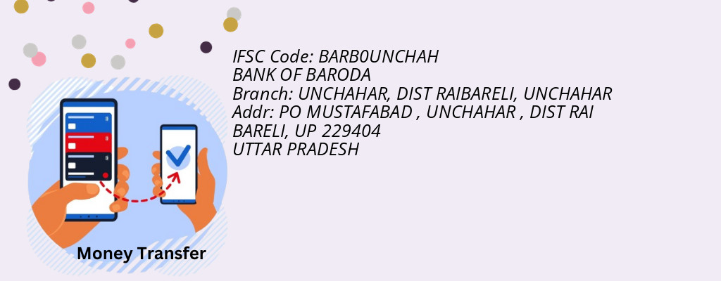 Find BANK OF BARODA IFSC Code UNCHAHAR - UNCHAHAR, DIST RAIBARELI Branch