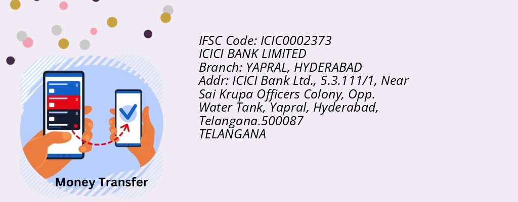 Find ICICI BANK IFSC Code HYDERABAD - YAPRAL Branch