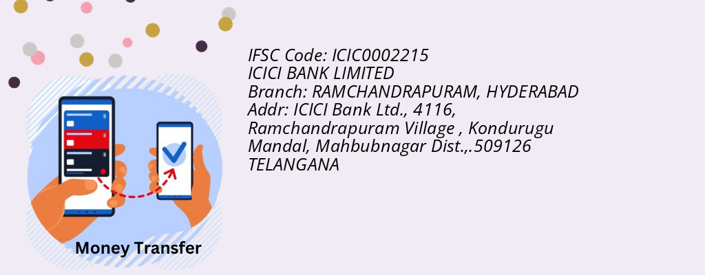 Find ICICI BANK IFSC Code HYDERABAD - RAMCHANDRAPURAM Branch Find ICICI BANK IFSC Code HYDERABAD - RAMCHANDRAPURAM Branch