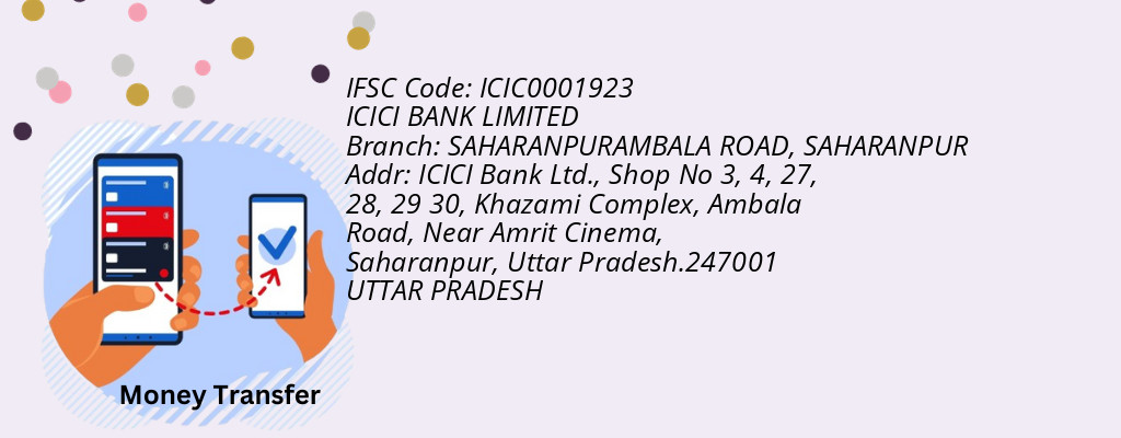 Find ICICI BANK IFSC Code SAHARANPUR - SAHARANPURAMBALA ROAD Branch