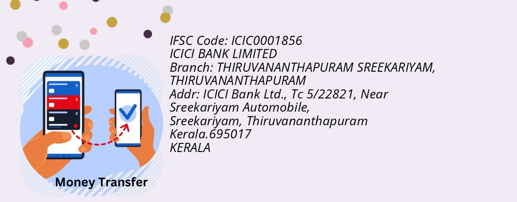 Find ICICI BANK IFSC Code THIRUVANANTHAPURAM - THIRUVANANTHAPURAM SREEKARIYAM Branch Find ICICI BANK IFSC Code THIRUVANANTHAPURAM - THIRUVANANTHAPURAM SREEKARIYAM Branch