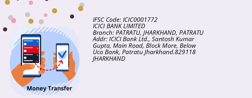 Find ICICI BANK IFSC Code PATRATU - PATRATU, JHARKHAND Branch