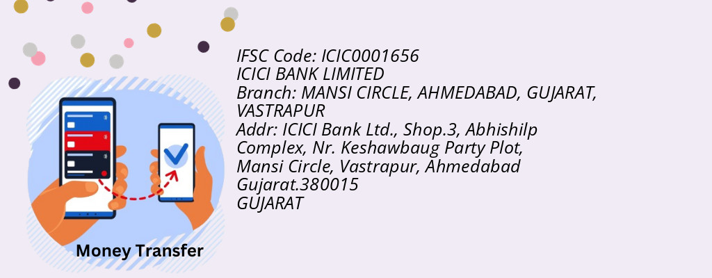 Find ICICI BANK IFSC Code VASTRAPUR - MANSI CIRCLE, AHMEDABAD, GUJARAT Branch Find ICICI BANK IFSC Code VASTRAPUR - MANSI CIRCLE, AHMEDABAD, GUJARAT Branch