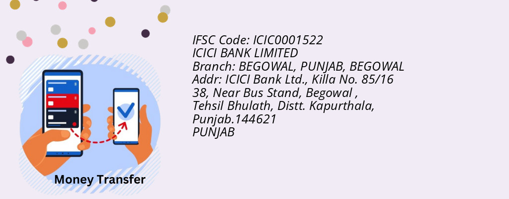 Find ICICI BANK IFSC Code BEGOWAL - BEGOWAL, PUNJAB Branch Find ICICI BANK IFSC Code BEGOWAL - BEGOWAL, PUNJAB Branch
