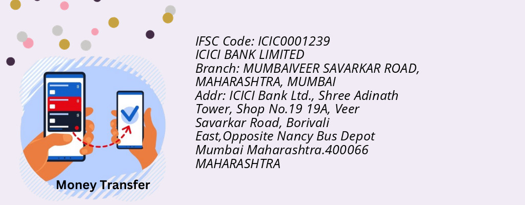 Find ICICI BANK IFSC Code MUMBAI - MUMBAIVEER SAVARKAR ROAD, MAHARASHTRA Branch