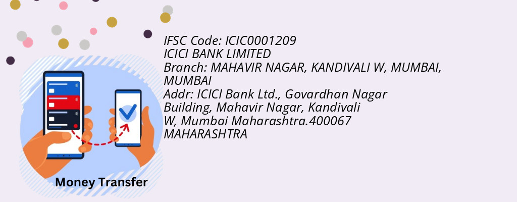 Find ICICI BANK IFSC Code MUMBAI - MAHAVIR NAGAR, KANDIVALI W, MUMBAI Branch Find ICICI BANK IFSC Code MUMBAI - MAHAVIR NAGAR, KANDIVALI W, MUMBAI Branch