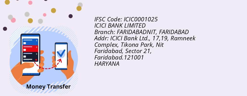 Find ICICI BANK IFSC Code FARIDABAD - FARIDABADNIT Branch