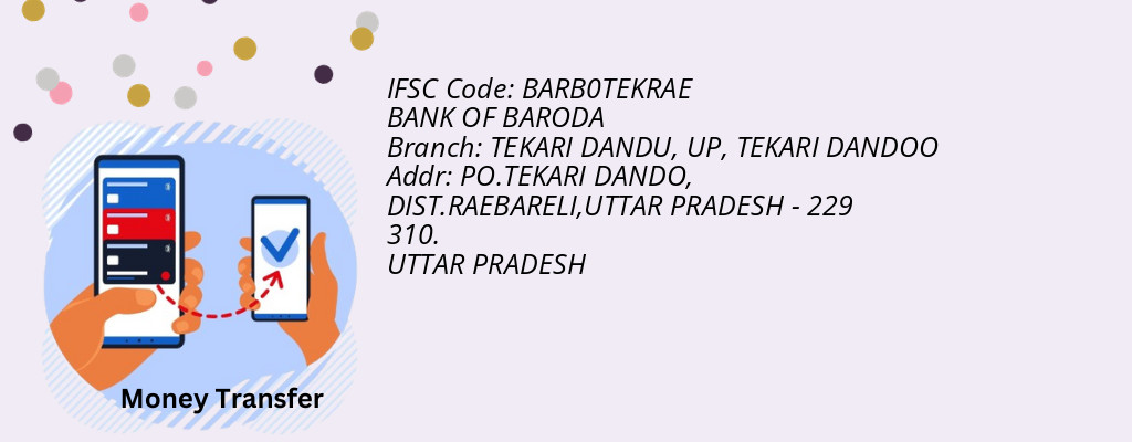 Find BANK OF BARODA IFSC Code TEKARI DANDOO - TEKARI DANDU, UP Branch