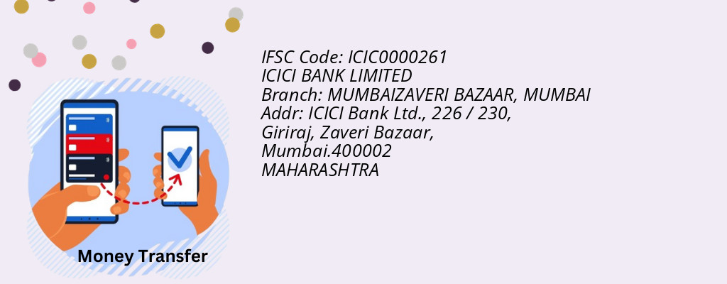 Find ICICI BANK IFSC Code MUMBAI - MUMBAIZAVERI BAZAAR Branch