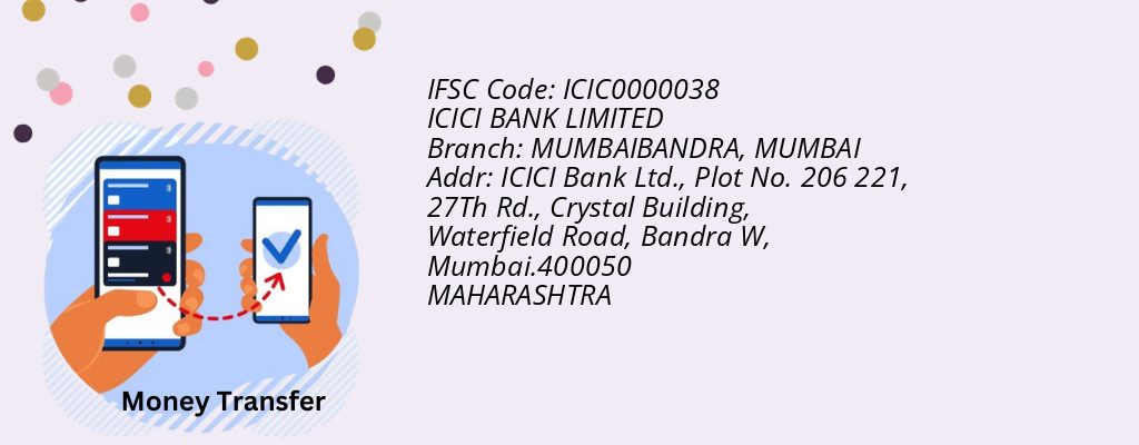 Find ICICI BANK IFSC Code MUMBAI - MUMBAIBANDRA Branch