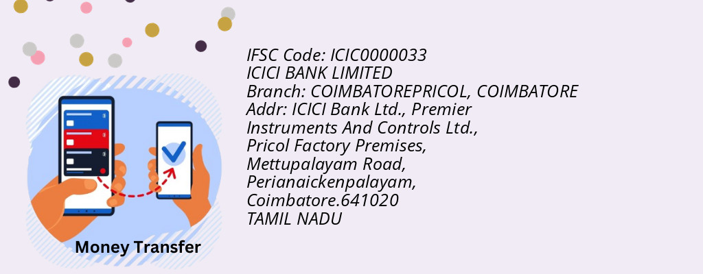 Find ICICI BANK IFSC Code COIMBATORE - COIMBATOREPRICOL Branch