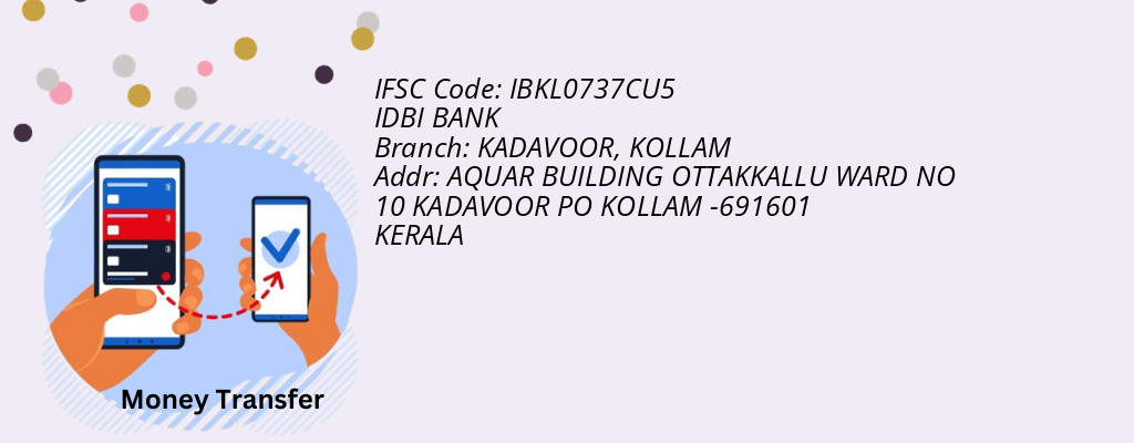 Find IDBI BANK IFSC Code KOLLAM - KADAVOOR Branch