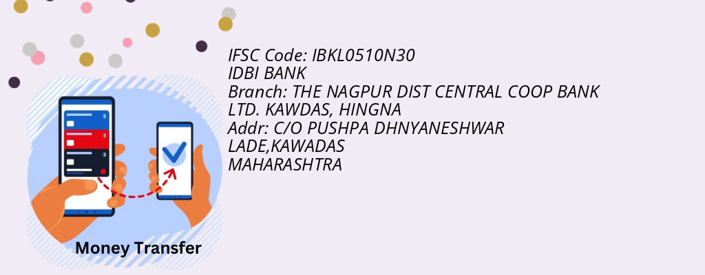 Find IDBI BANK IFSC Code HINGNA - THE NAGPUR DIST CENTRAL COOP BANK LTD. KAWDAS Branch