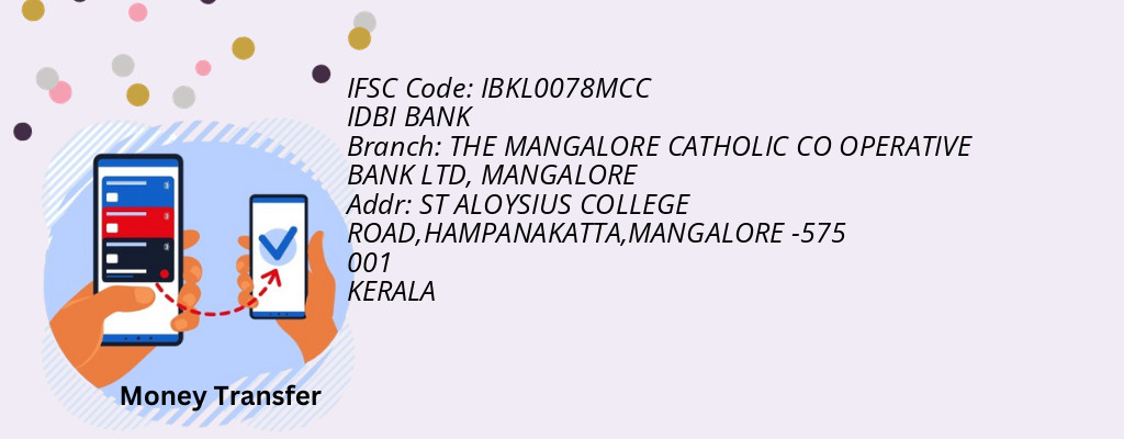 Find IDBI BANK IFSC Code MANGALORE - THE MANGALORE CATHOLIC CO OPERATIVE BANK LTD Branch
