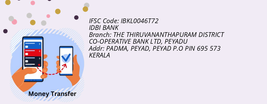 Find IDBI BANK IFSC Code PEYADU - THE THIRUVANANTHAPURAM DISTRICT CO-OPERATIVE BANK LTD Branch