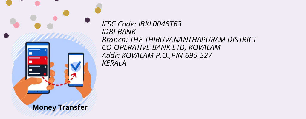 Find IDBI BANK IFSC Code KOVALAM - THE THIRUVANANTHAPURAM DISTRICT CO-OPERATIVE BANK LTD Branch