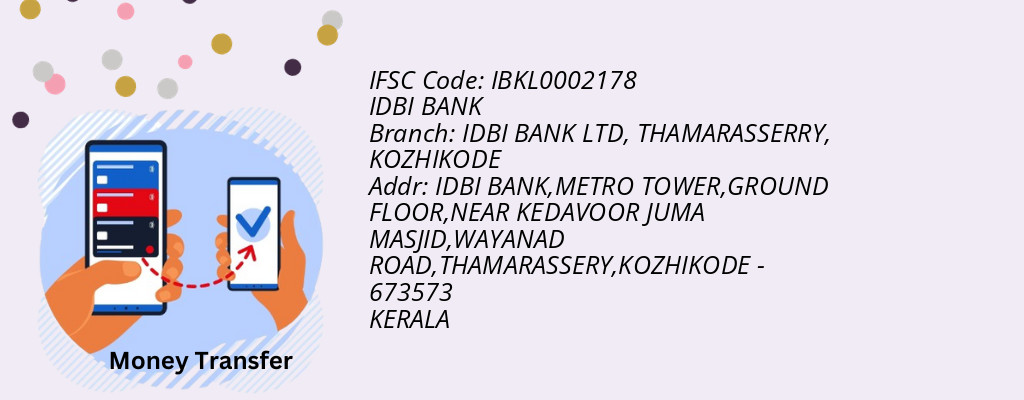Find IDBI BANK IFSC Code KOZHIKODE - IDBI BANK LTD, THAMARASSERRY Branch